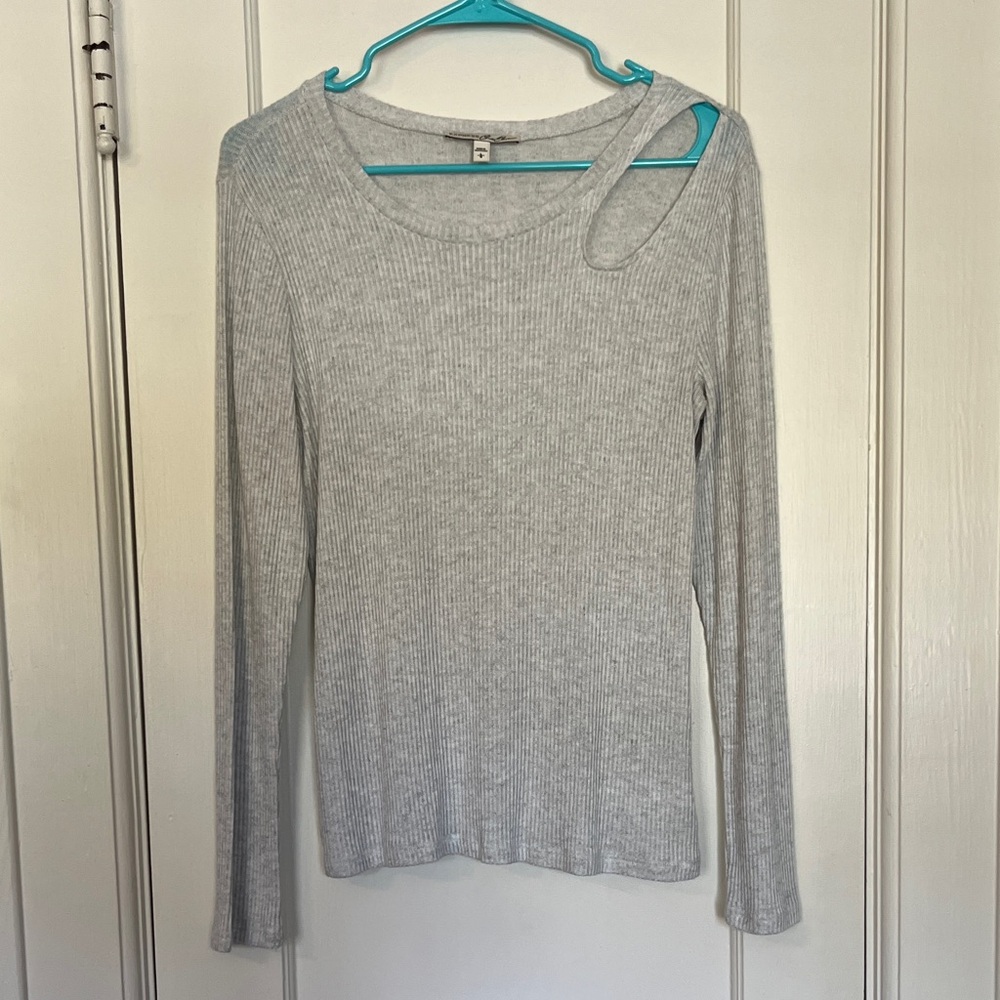 Gray Ribbed Women's Top Express size L